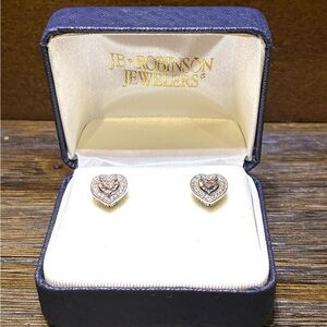 Women’s Sterling Earrings With Genuine Diamonds